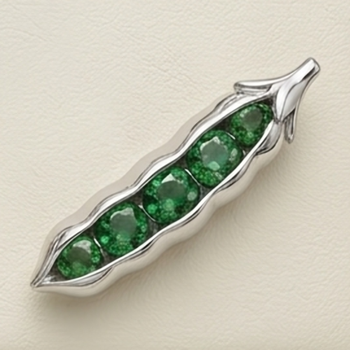 Bean Pod Brooch, handmade 925 sterling silver by Sanvik's Brooches